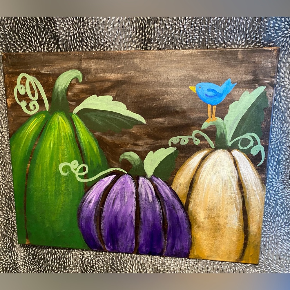 Rustic Pumpkin Painting